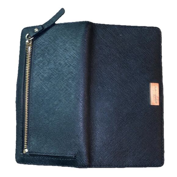 Kate Spade Wallet Stacy Laurel Way Black 001 #WLRU2673 Gold Zipper - Picture 4 of 7